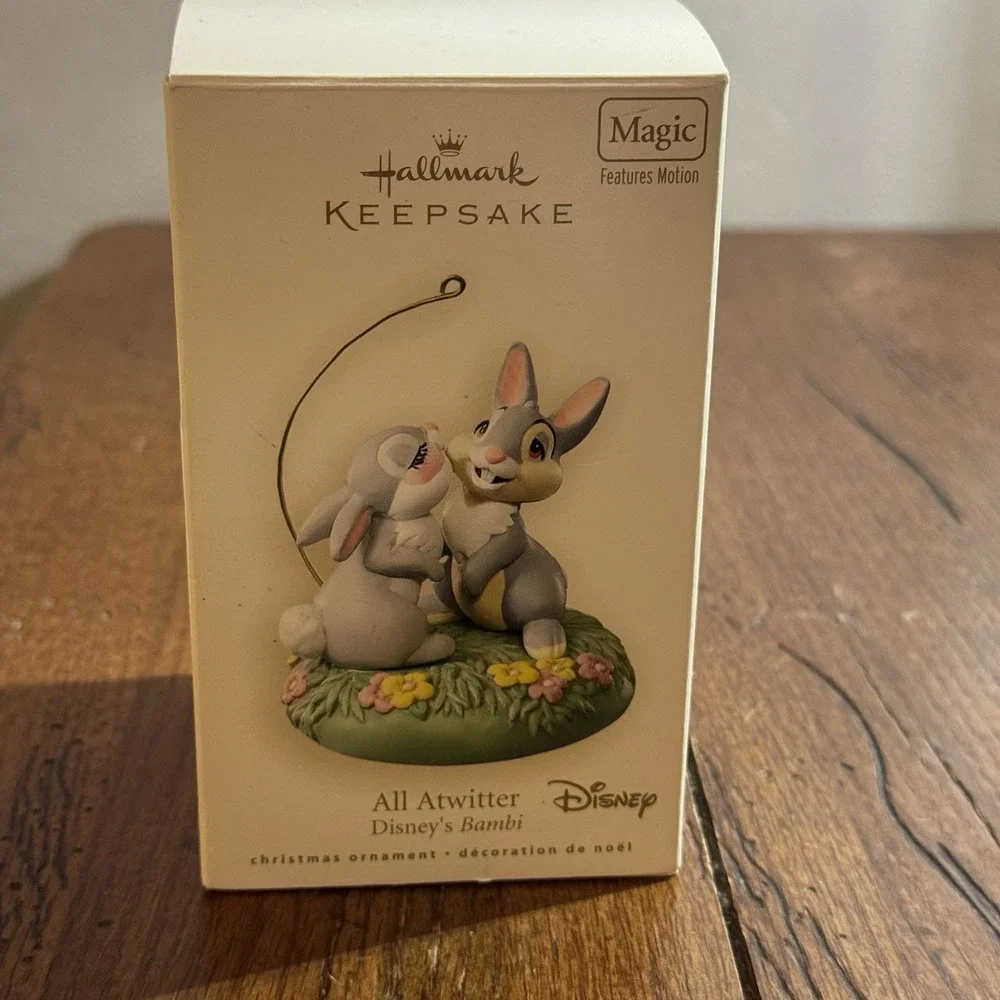 2007 Disney Bambi‎ All Atwitter Thumper Hallmark Keepsake Ornament Magic Motion
